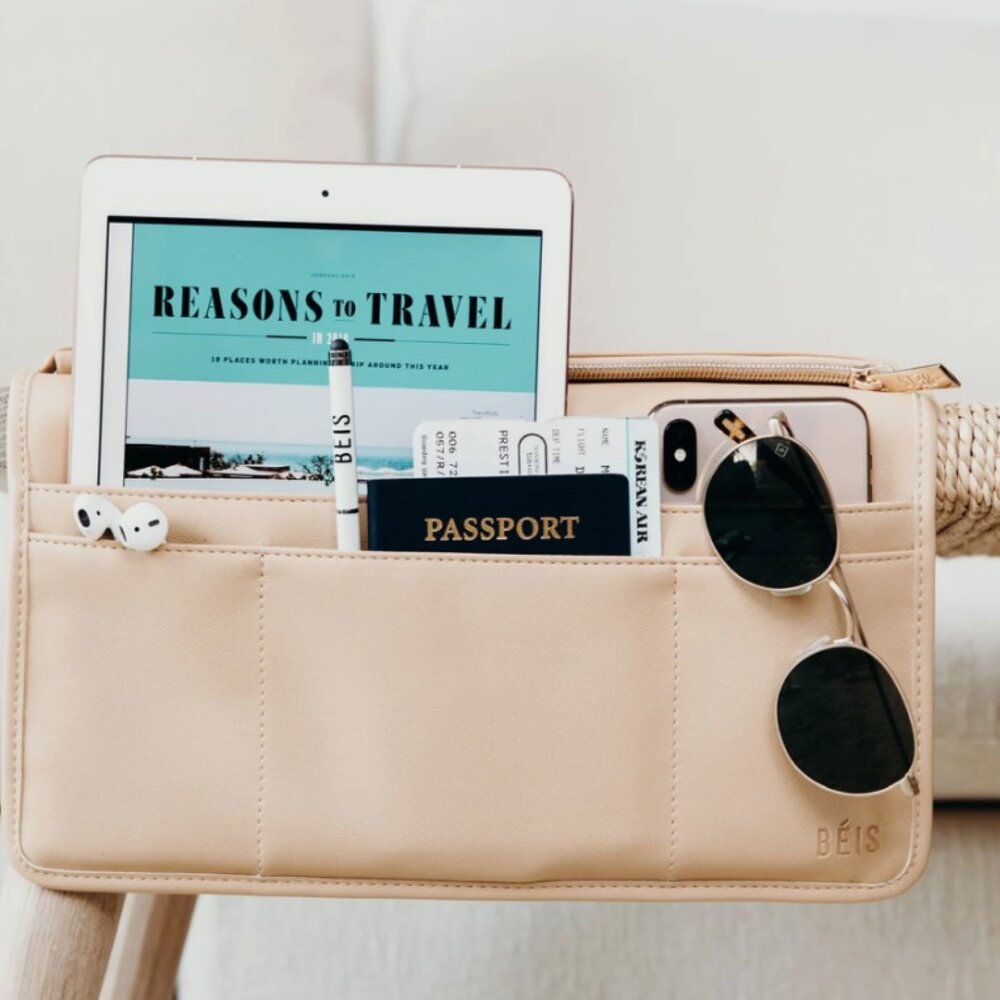NWT Beis Seatback Organizer in Beige